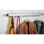 Garderobenleiste, Alu flach, 45 mm, 100 cm, 5 Haken, incl. 2 Sicherheits-Ecken 